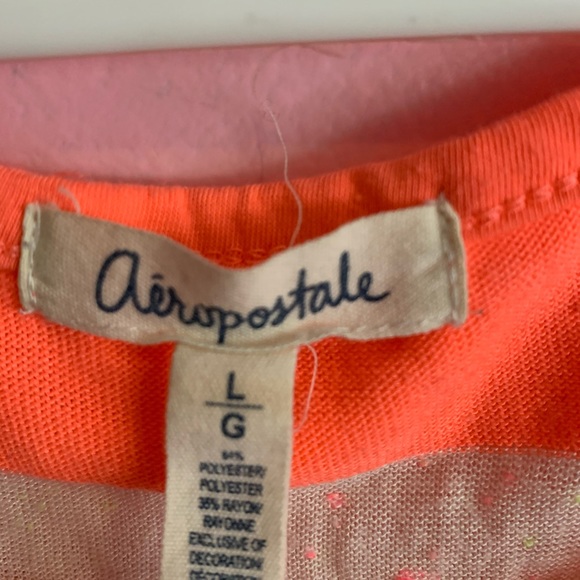 4/20$ 🌸 Orange and white tank top with lace owl - Picture 3 of 7